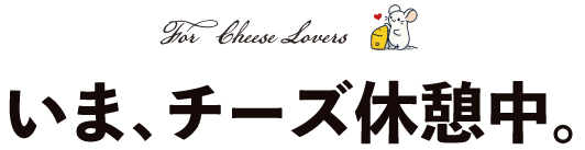 いま、チーズ休憩中。